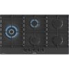 Gorenje GW951MB fekete, beépíthető, gáz, főzőzóna: 4 +1 wok égőfej, beépíthető méret: 56cm, főzőlap